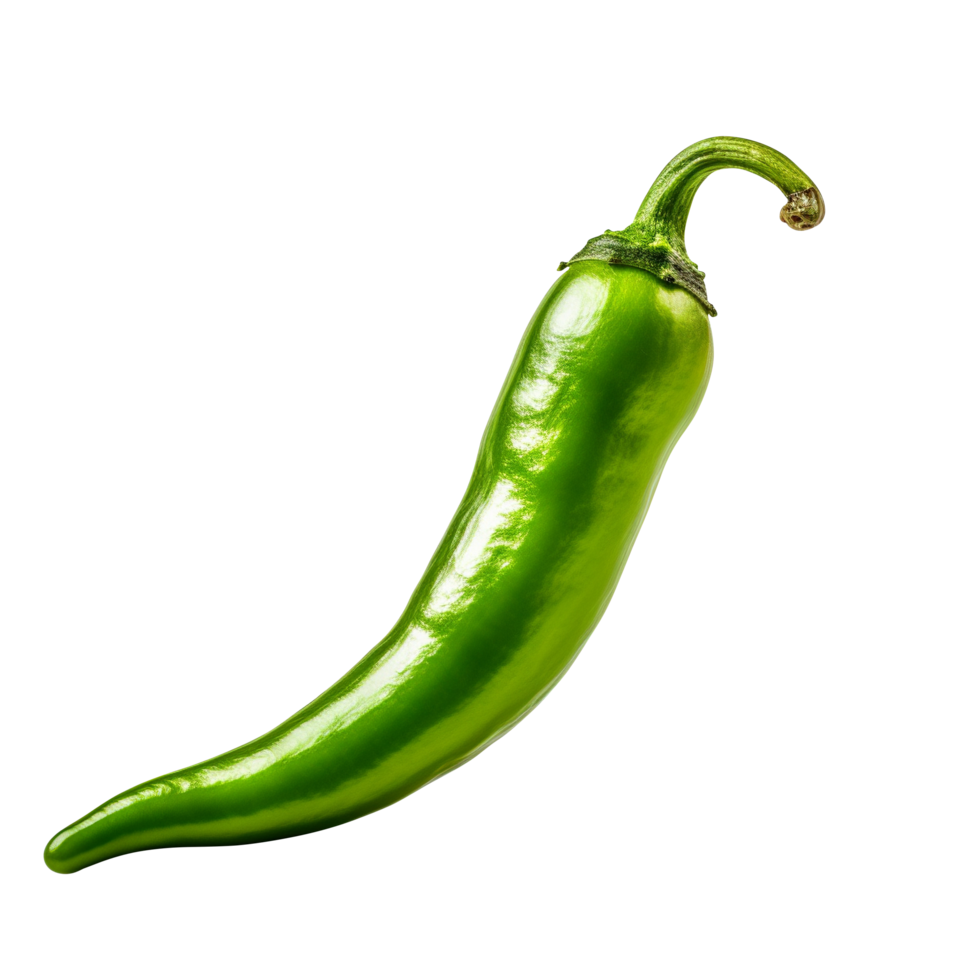 Green chilli isolated on background png