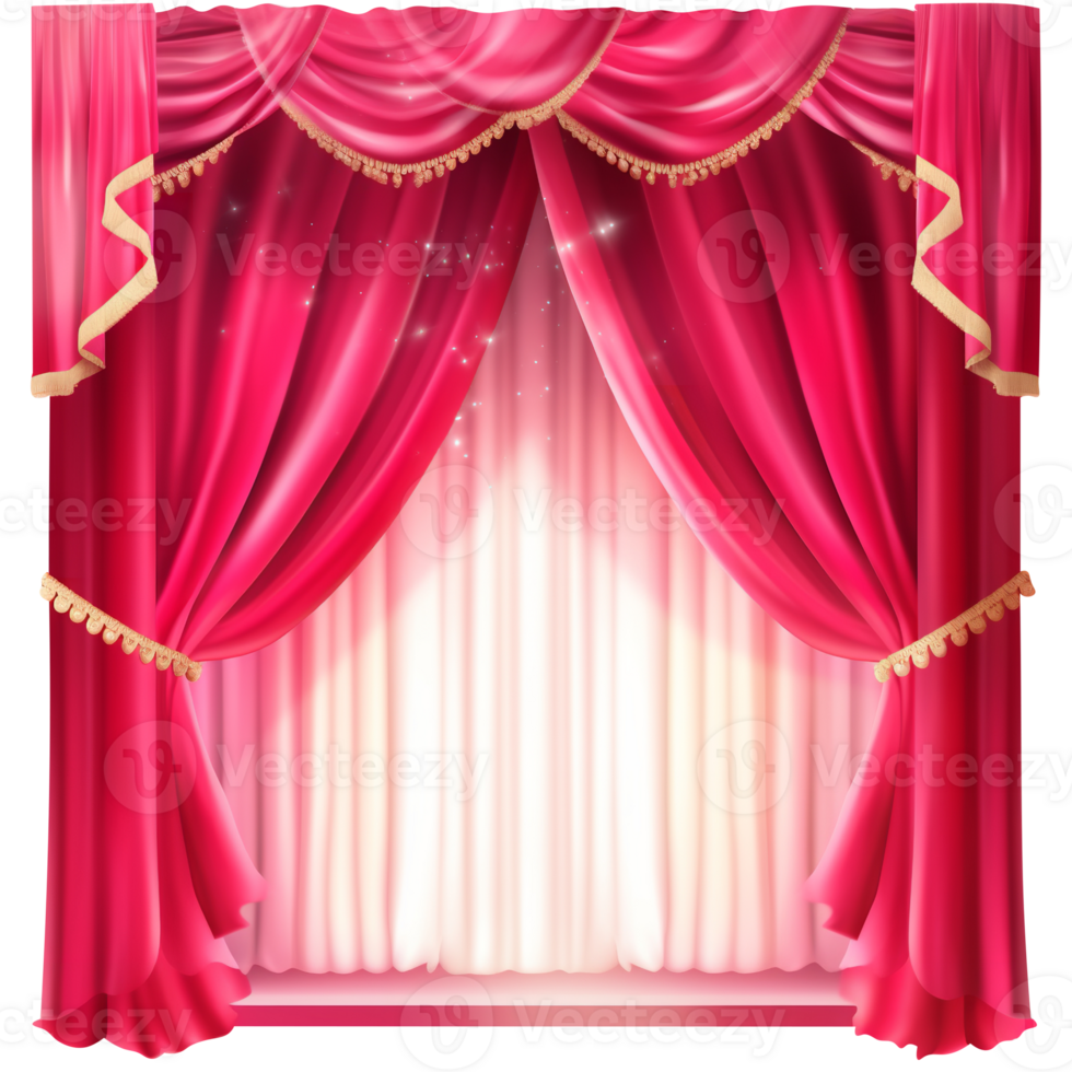 Red Curtain isolated on background png