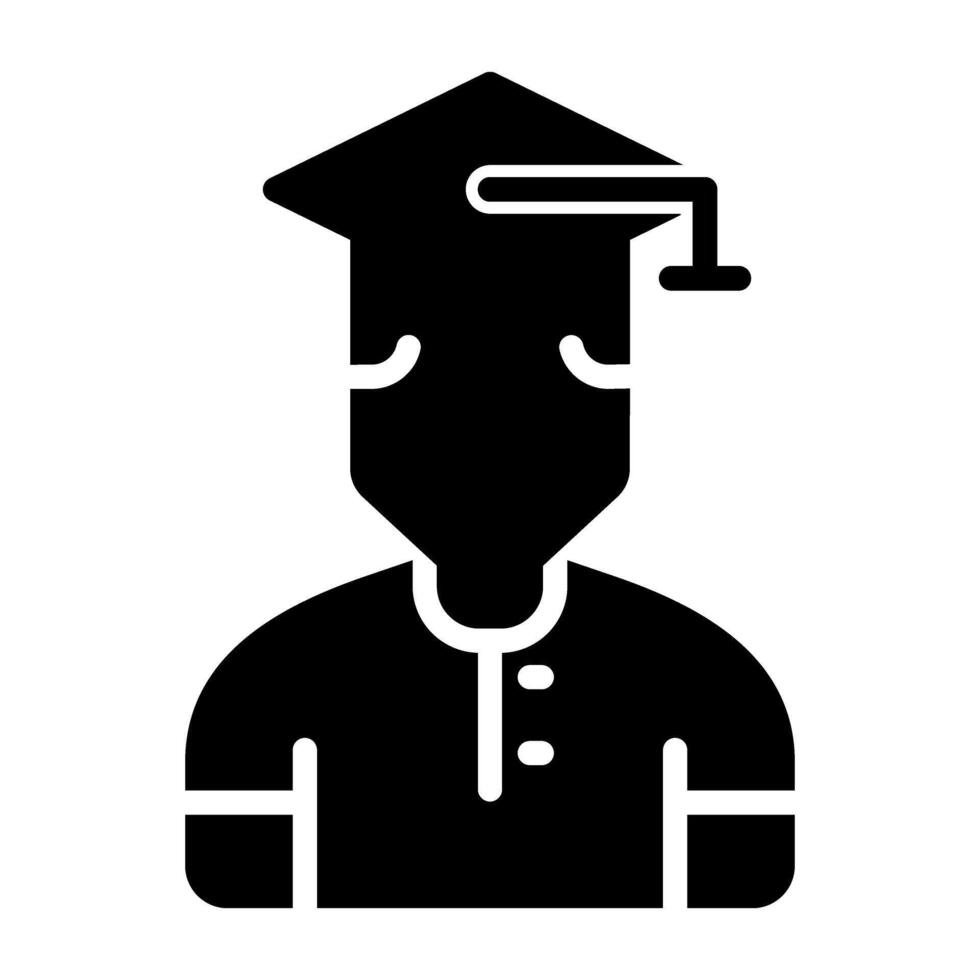 icono de vector de estudiante