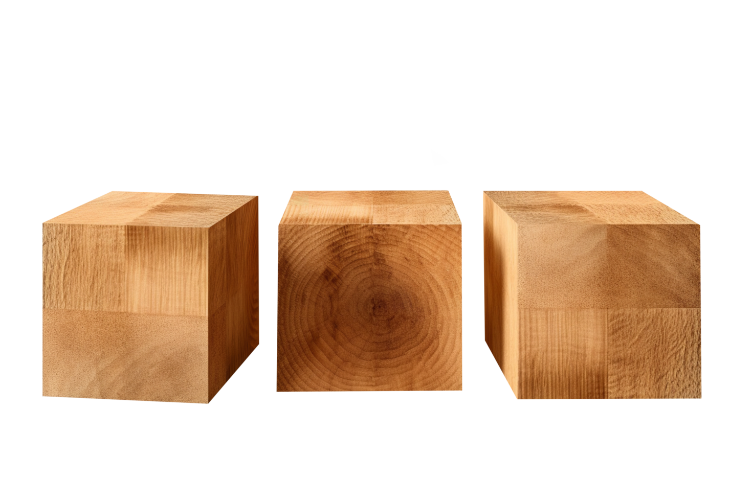 AI generated Wooden box isolated on png background