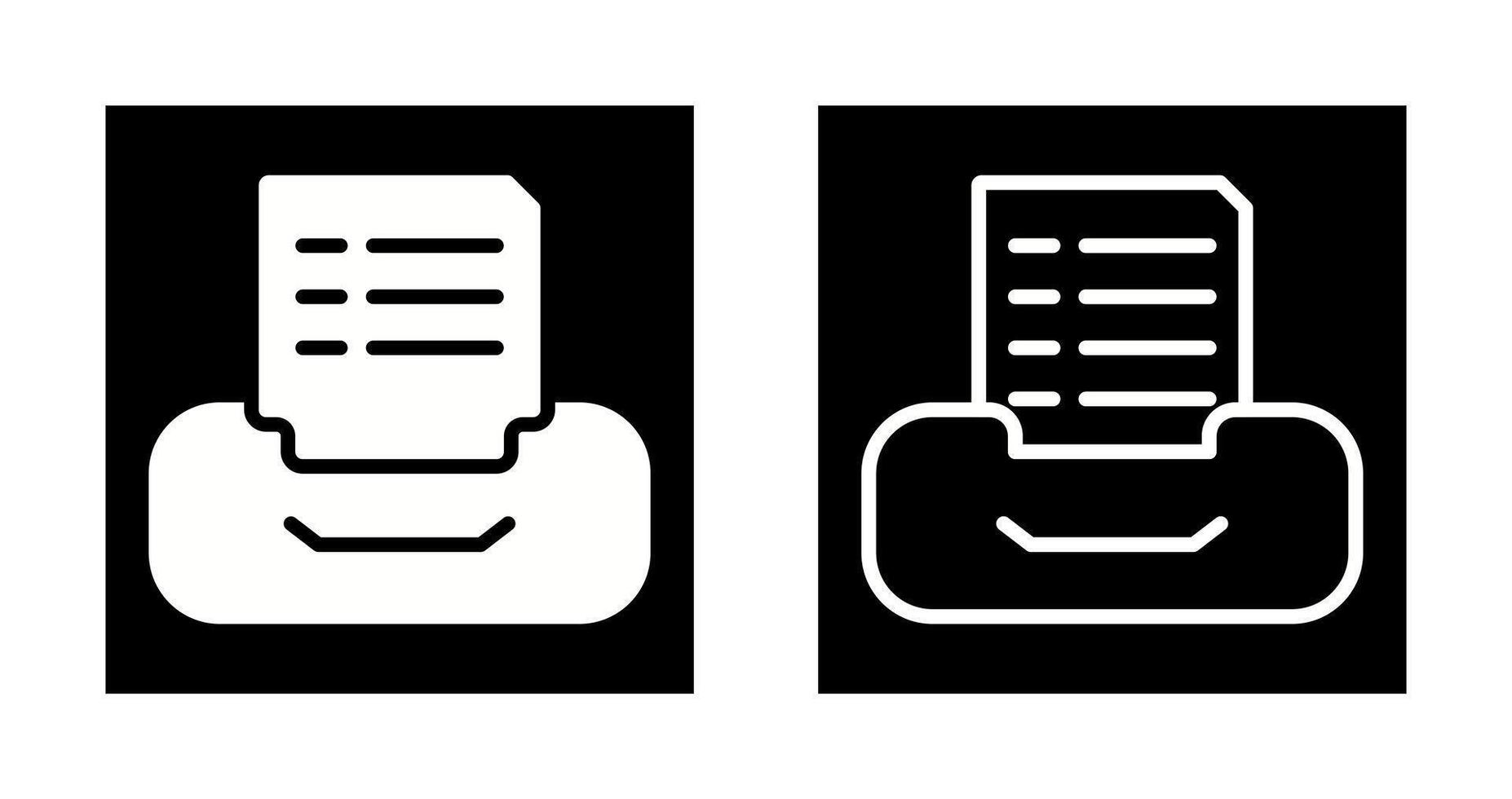 Filing cabinet with files Vector Icon