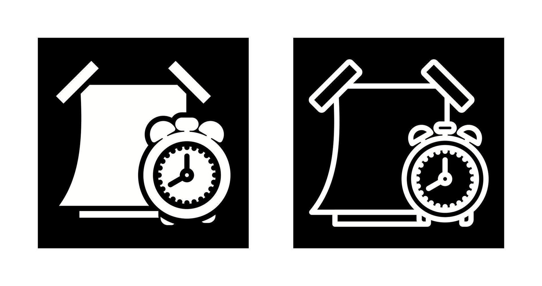 Sticky note with alarm clo Vector Icon