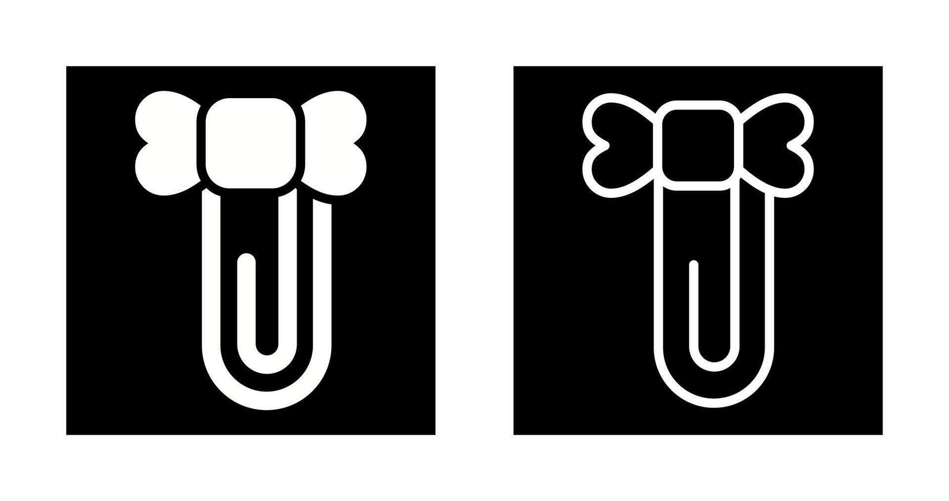 Paperclip with ribbon Vector Icon