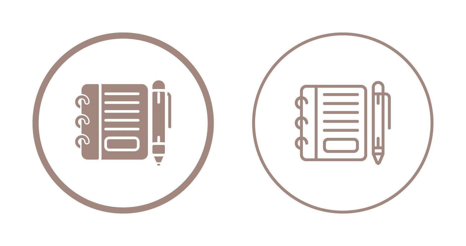 Notepad with pen Vector Icon