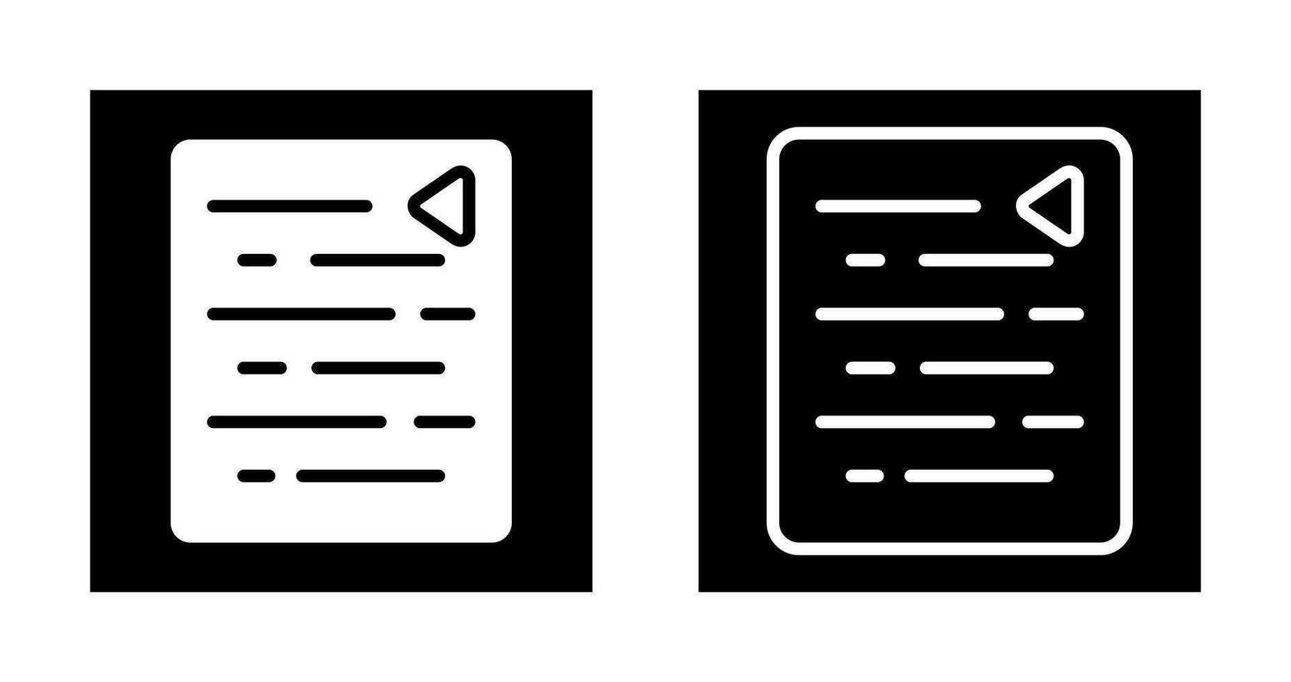 Document Outdent Vector Icon