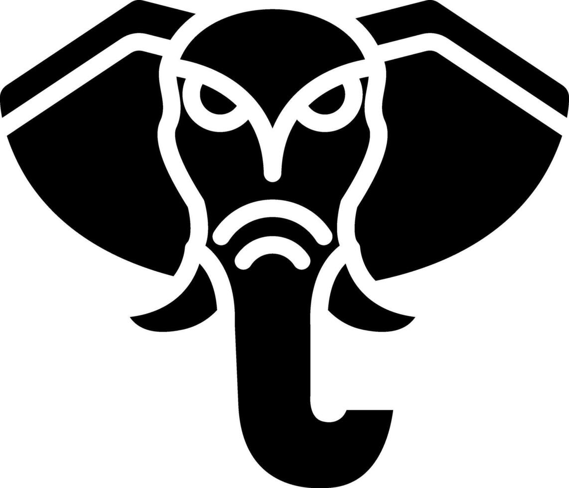 icono de vector de elefante