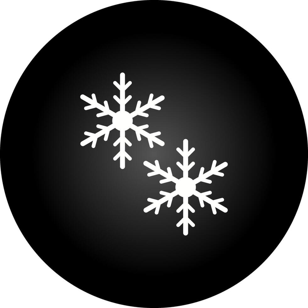 icono de vector de copos de nieve