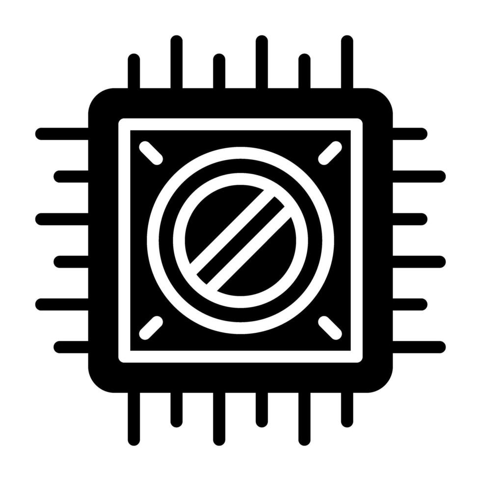 icono de vector de chip