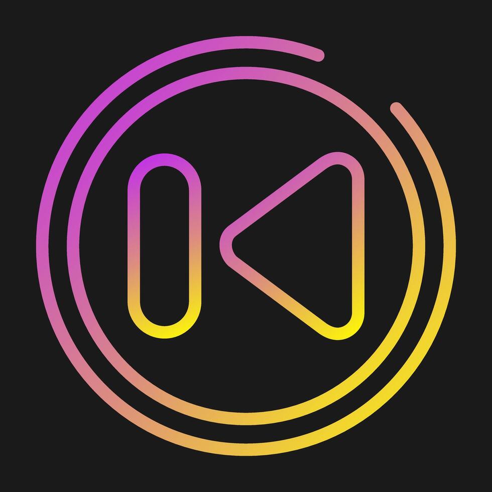 Previous Track Button Vector Icon