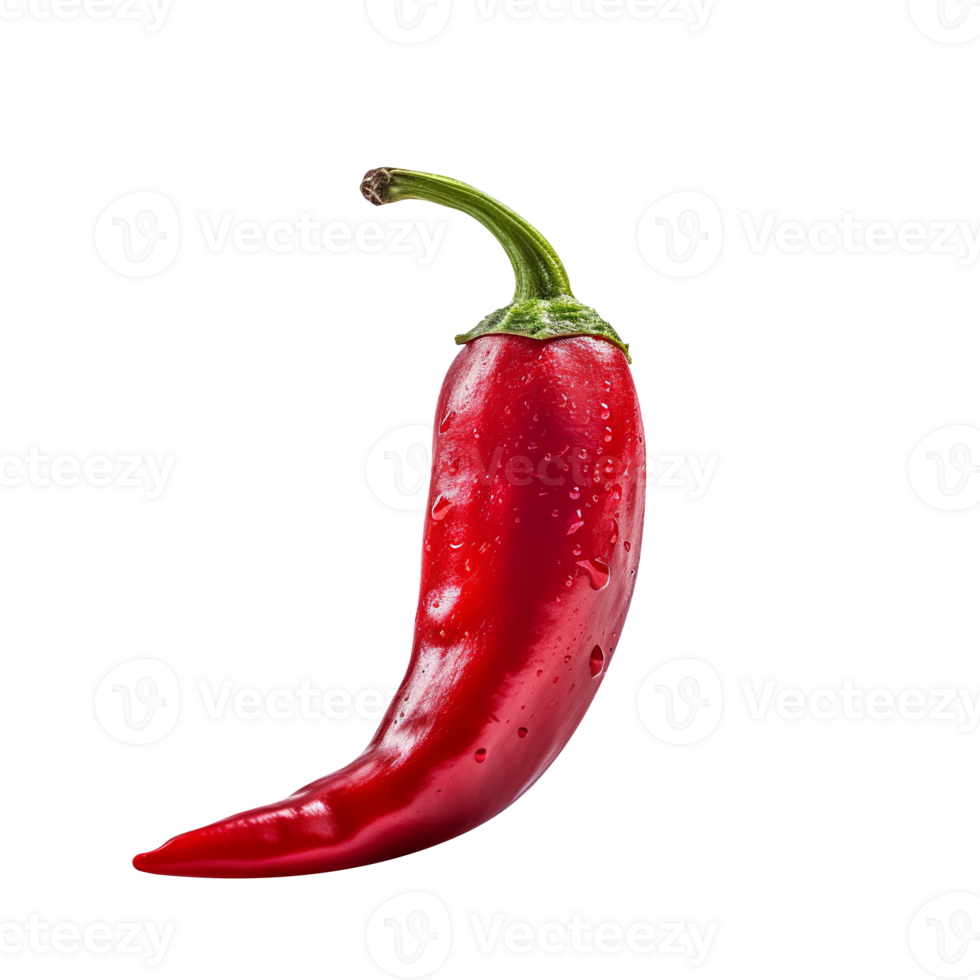 Red chilli isolated on background png