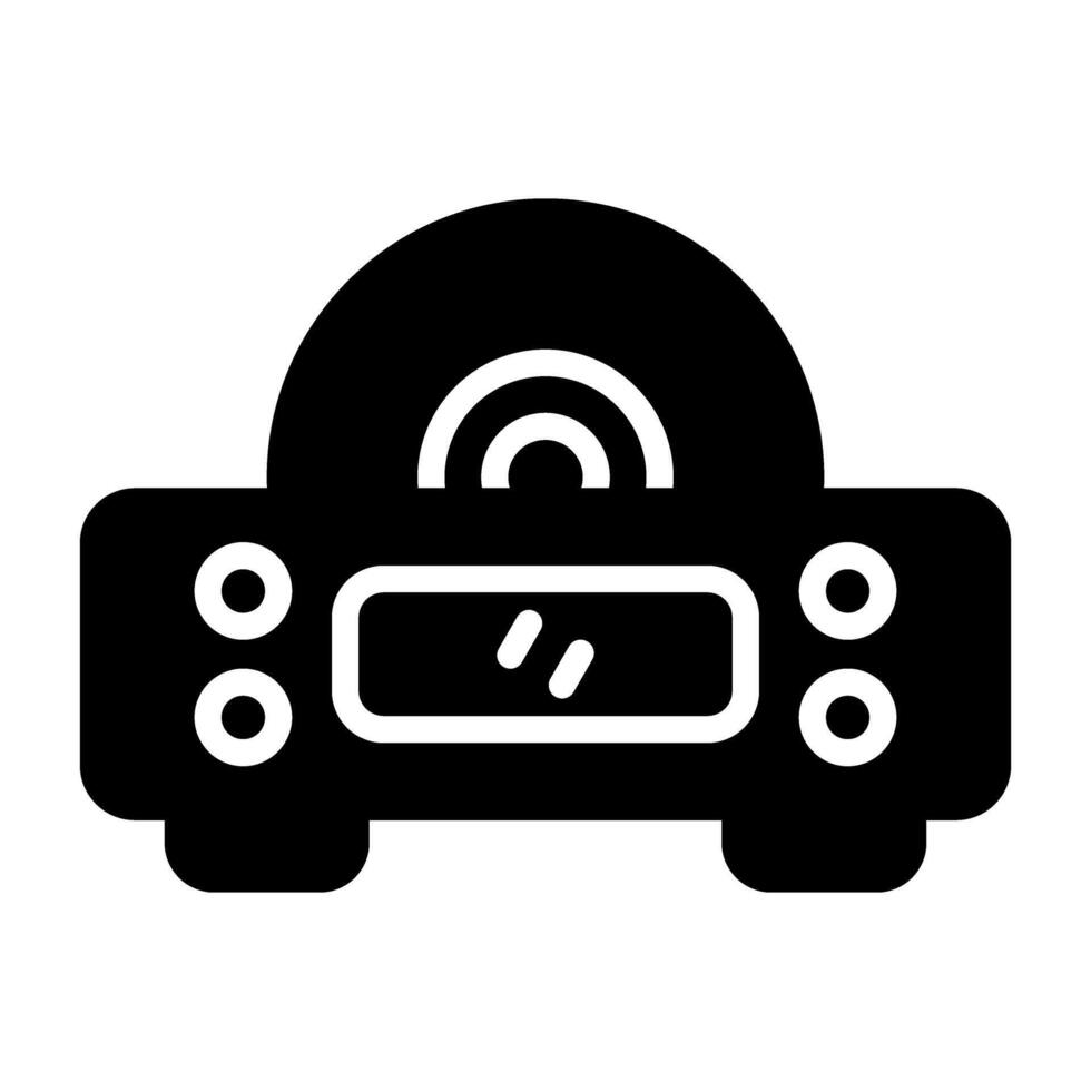 icono de vector de reproductor de cd