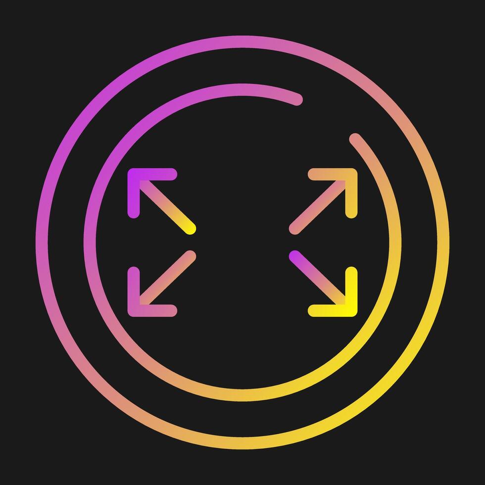 Fullscreen Circle Vector Icon