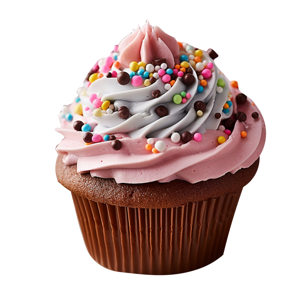 AI generated Cup-Cakes isolated on png background