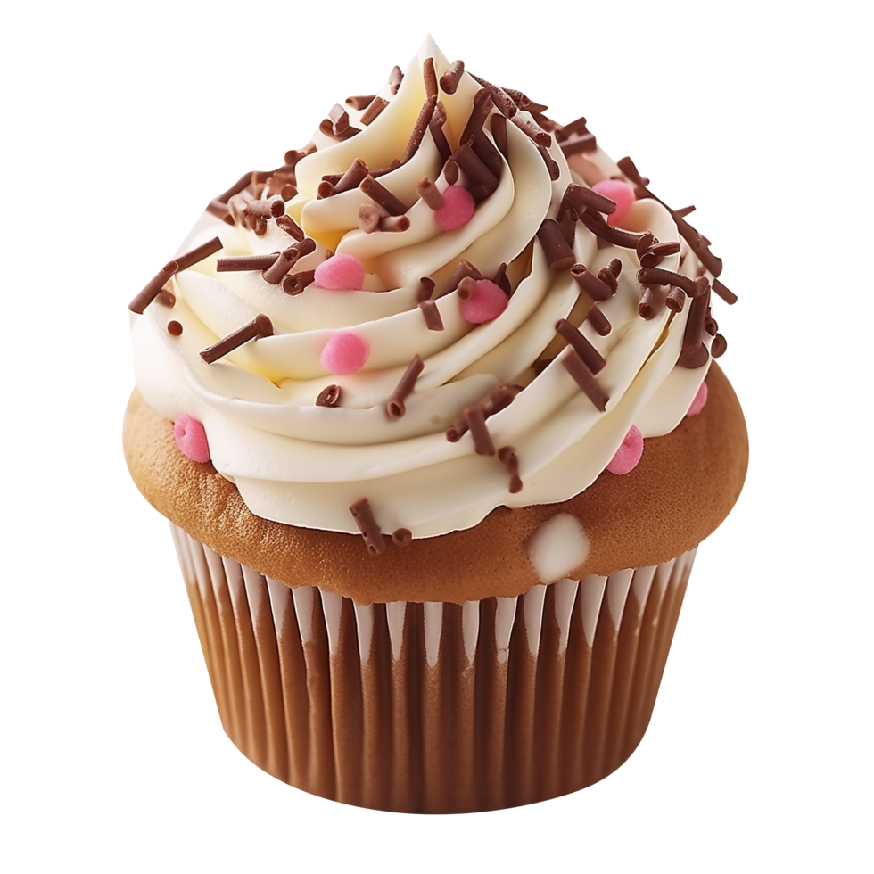 AI generated Cup-Cakes isolated on png background