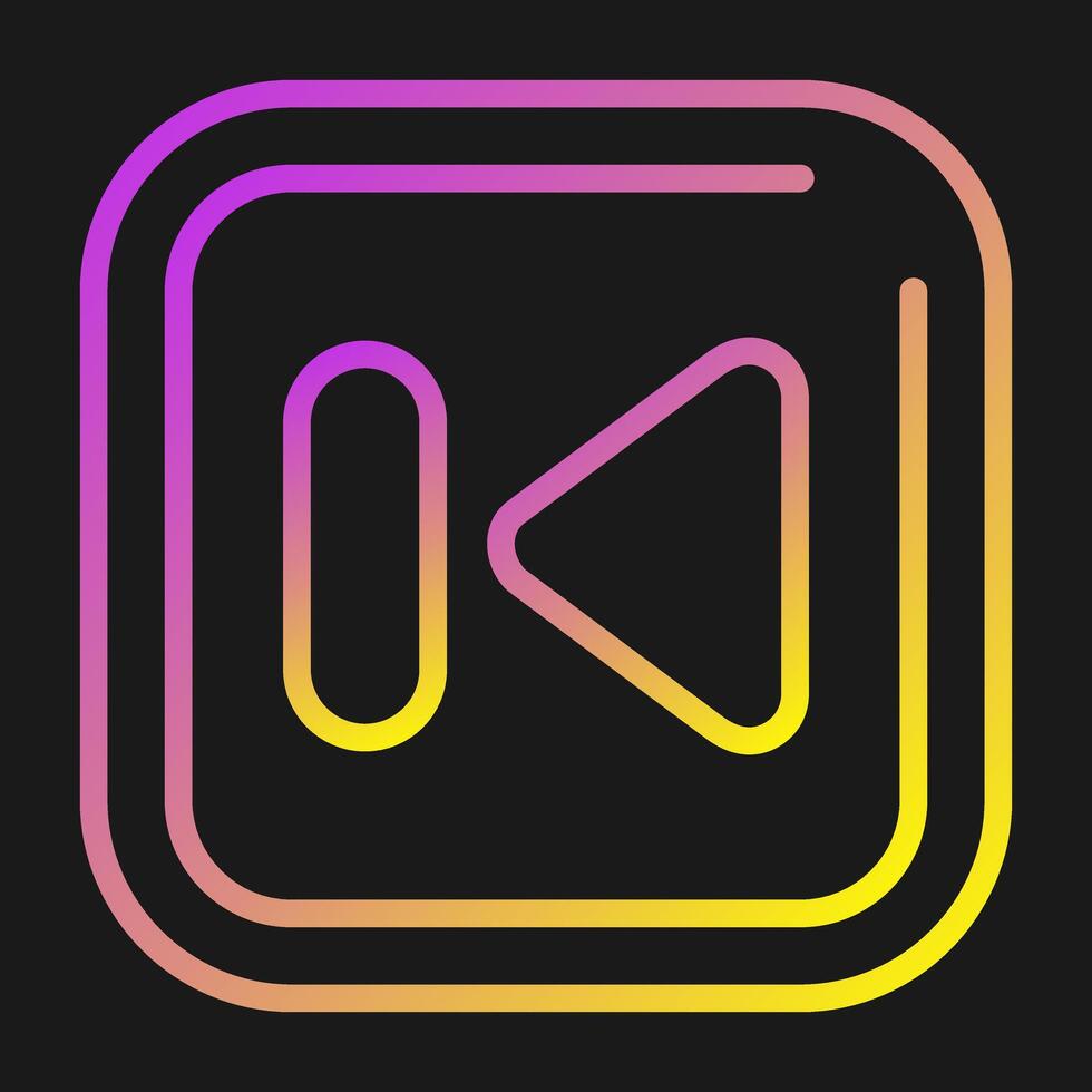 Previous Track Square Vector Icon