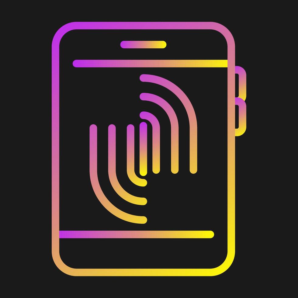 Fingerprint Scanning Vector Icon