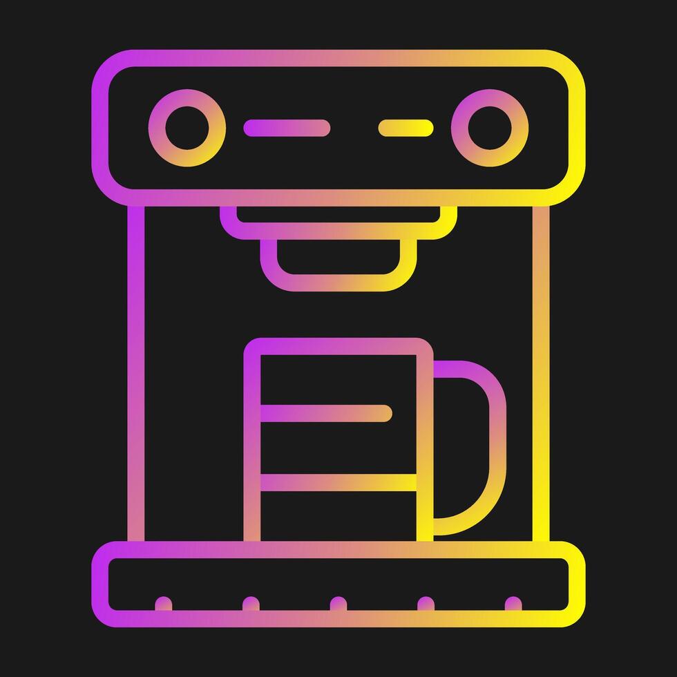 icono de vector de máquina de café