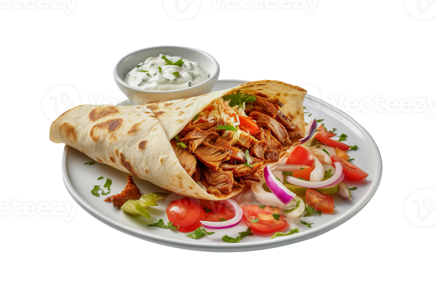 Paratha Roll isolated on background png