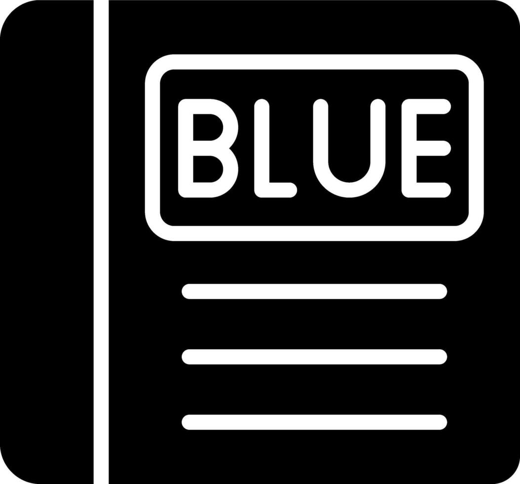 Blue Book Vector Icon