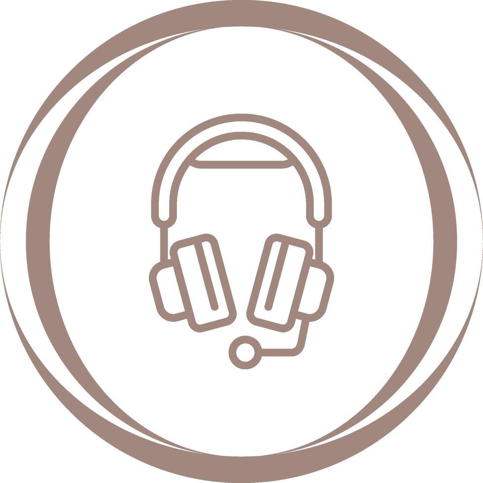auriculares con micrófono vector icono