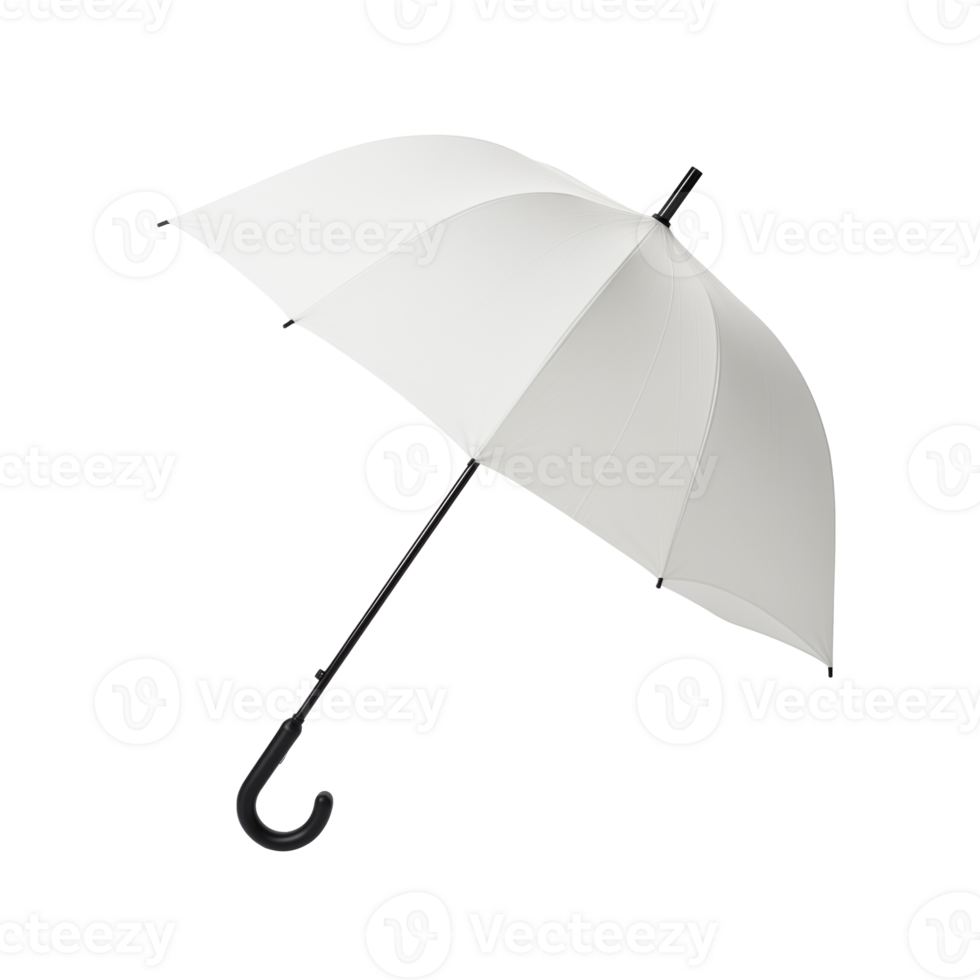 AI generated White Umbrella isolated on a transparent background. png