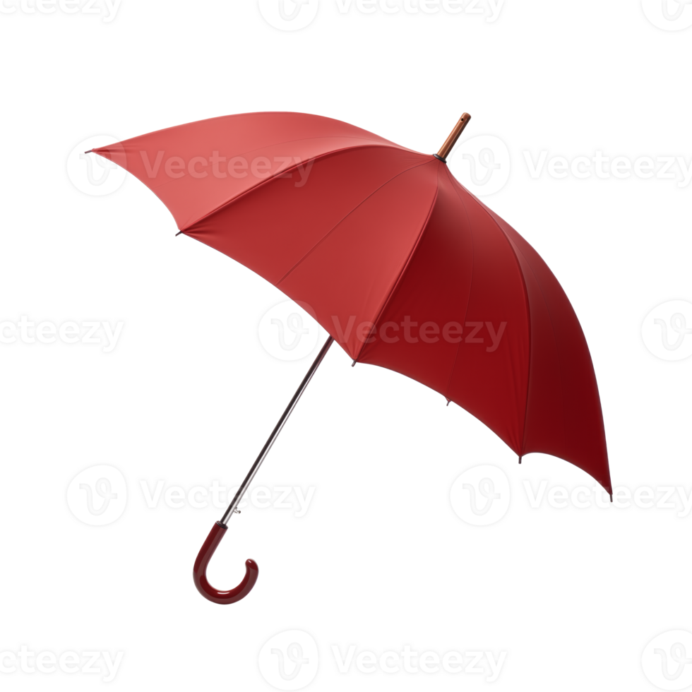 AI generated Red Umbrella isolated on a transparent background. png