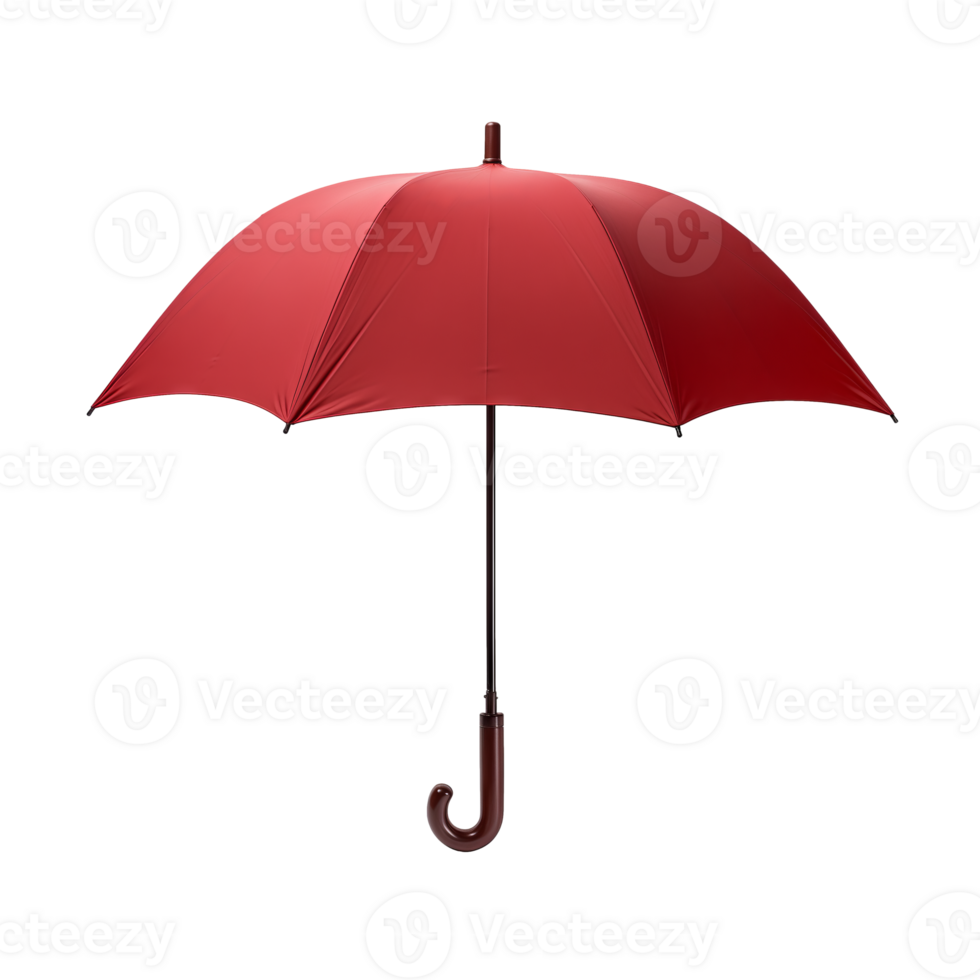AI generated Red Umbrella isolated on a transparent background. png