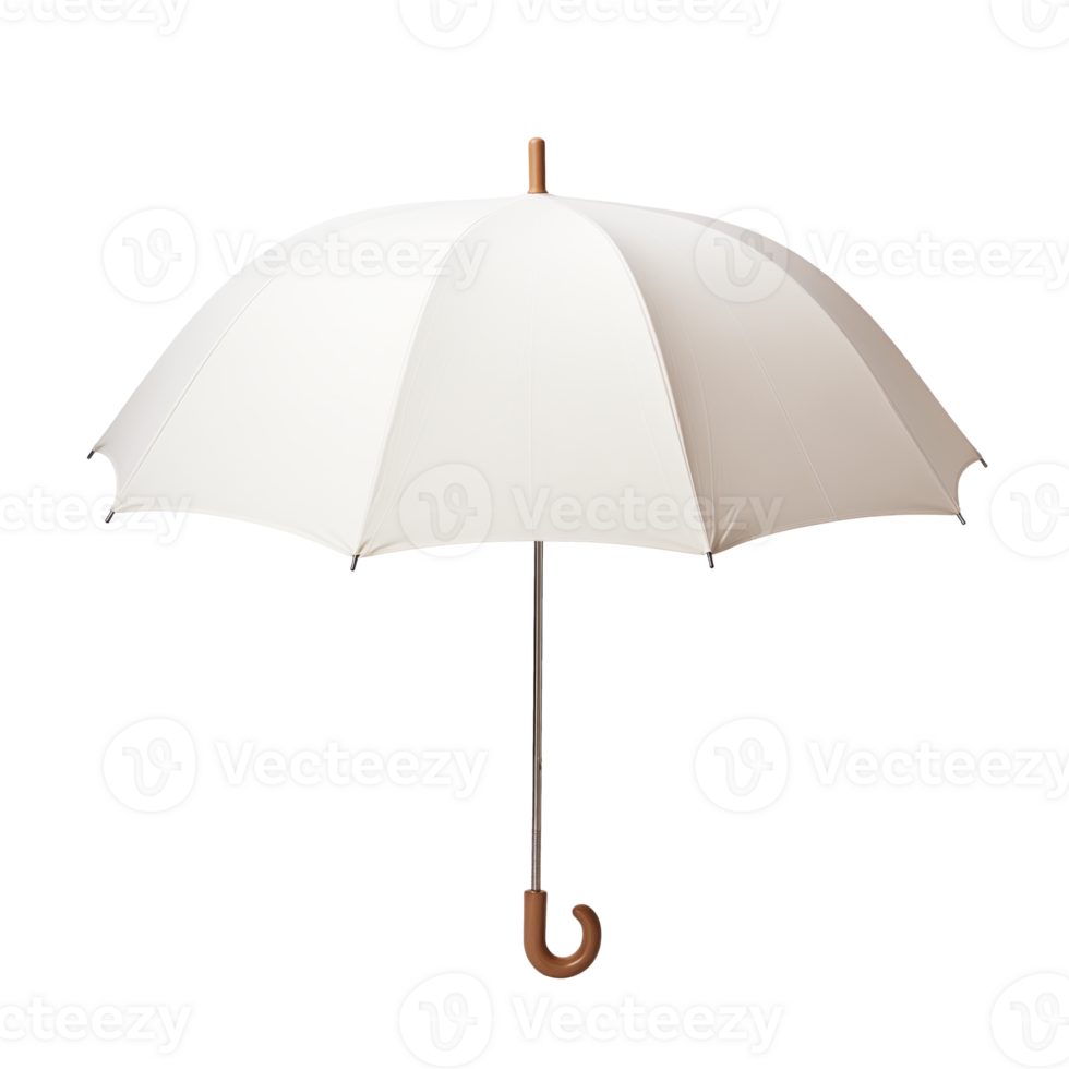 AI generated White Umbrella isolated on a transparent background. png