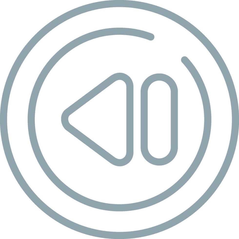 Previous Track Circle Vector Icon