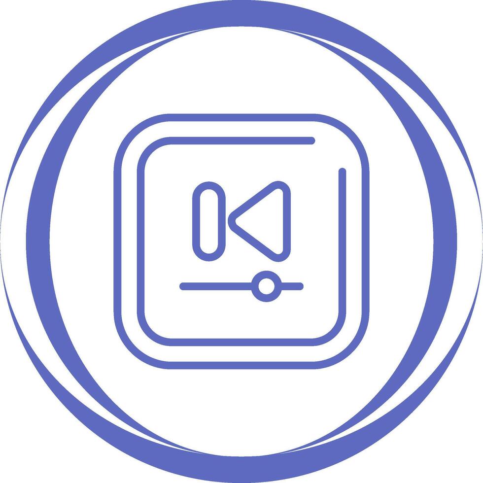 Video Previous Track Square Vector Icon