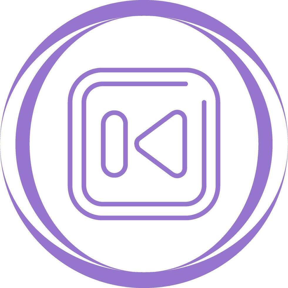 Previous Track Square Vector Icon