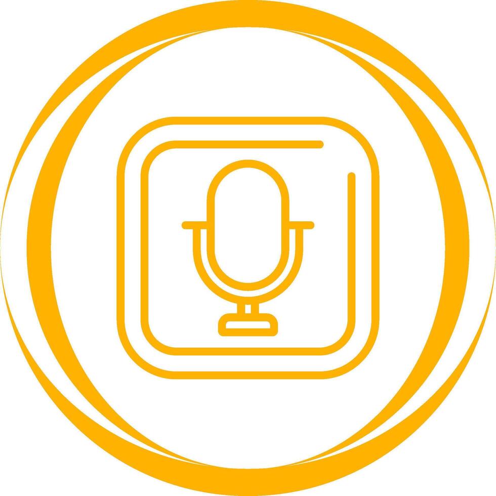 Microphone Square Vector Icon