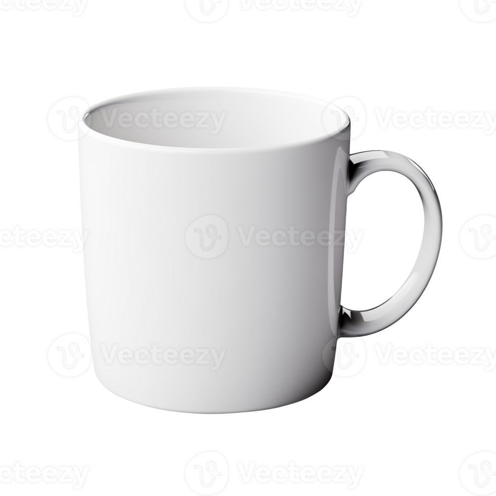 AI generated White Mug isolated on a transparent background. png