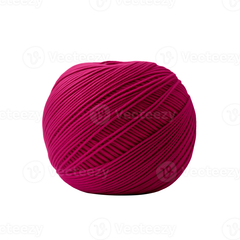 AI generated Knitting wool. Ball of wool. Yarn ball. isolated on a transparent background. png