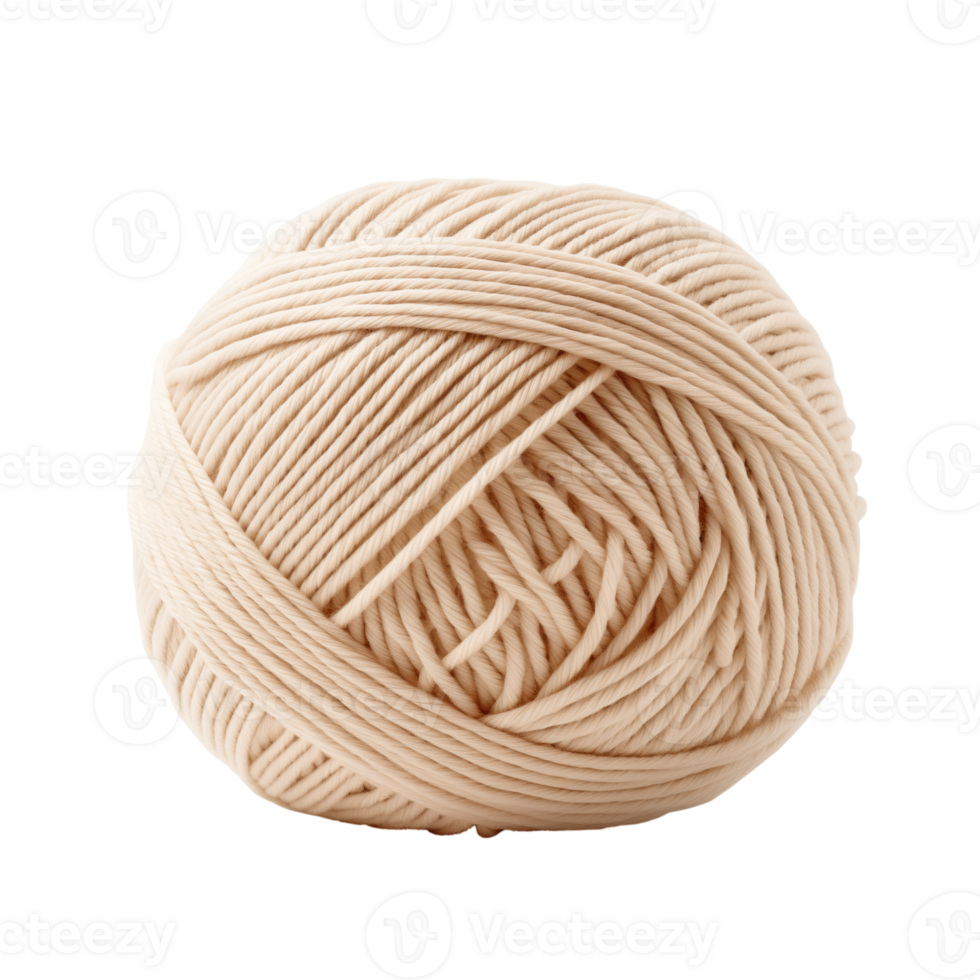 AI generated Knitting wool. Ball of wool. Yarn ball. isolated on a transparent background. png