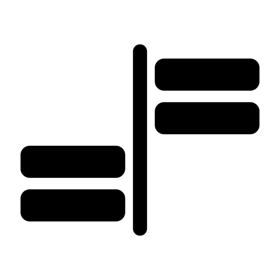 Horizontal Alignment Vector Icon