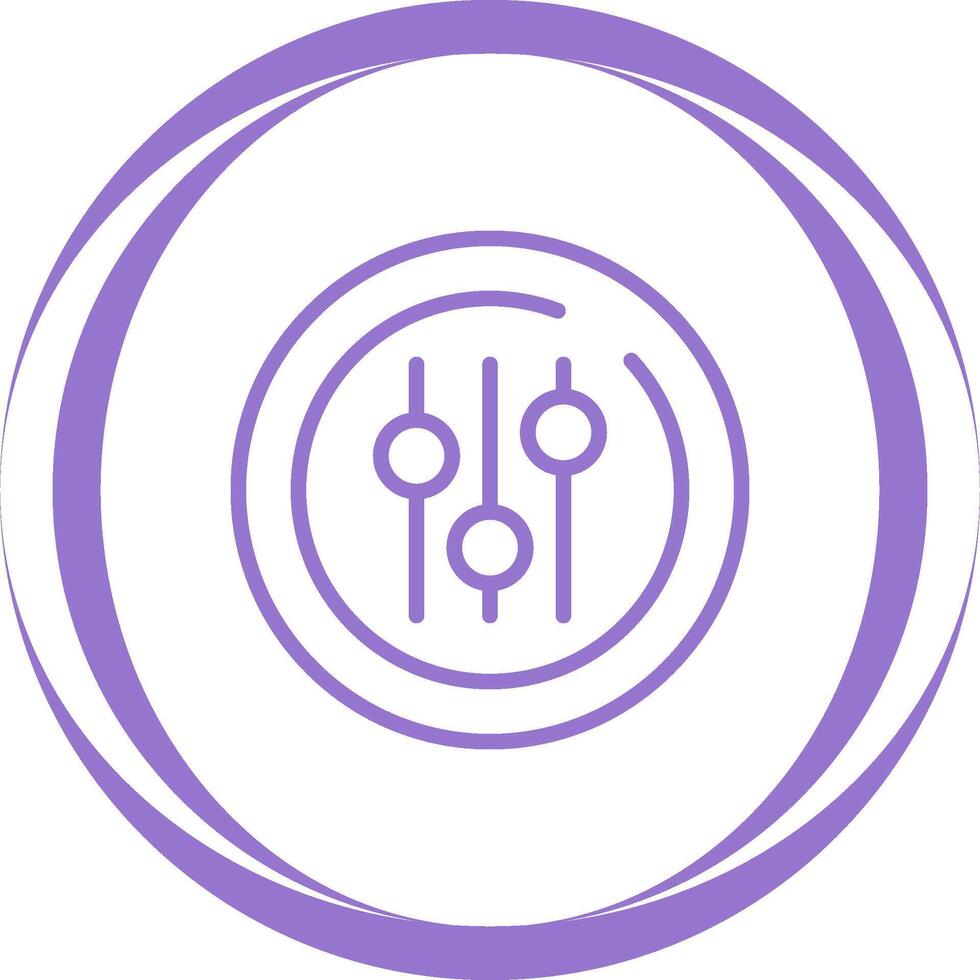 Audio Equalizer Circle Vector Icon