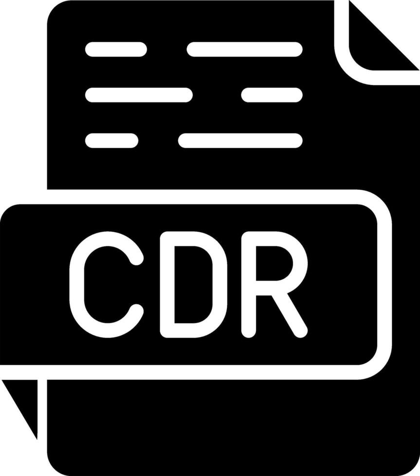 icono de vector de cdr