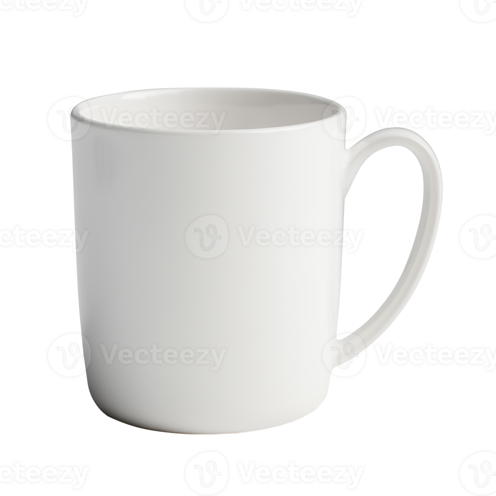 AI generated White Mug isolated on a transparent background. png