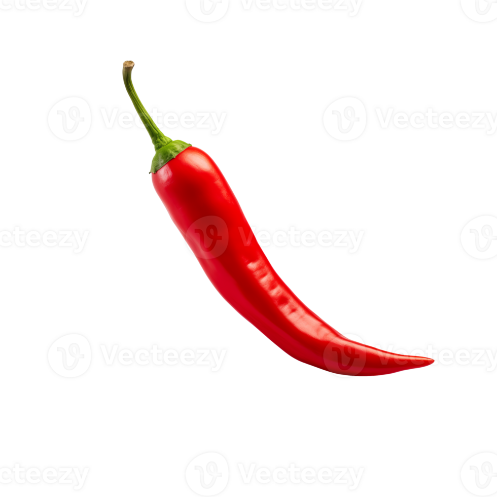 AI generated Red Hot Chili Pepper isolated on a transparent background. png