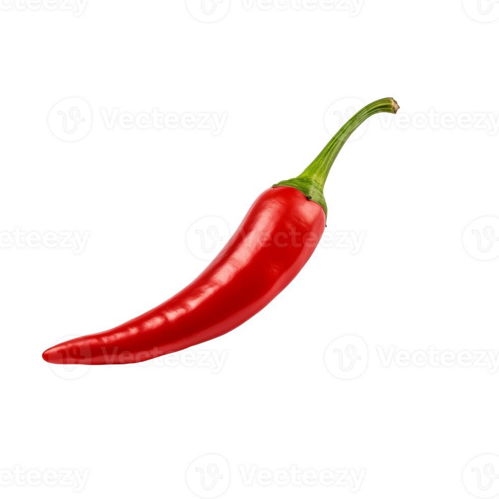 AI generated Red Hot Chili Pepper isolated on a transparent background. png