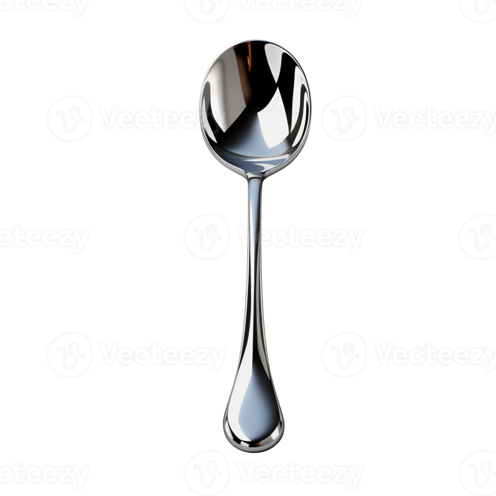AI generated Spoon isolated on a transparent background. png