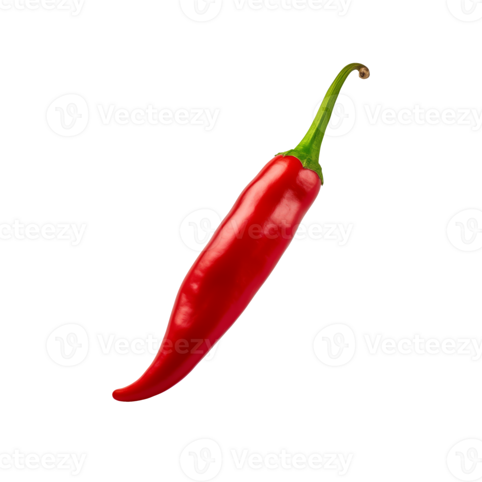 AI generated Red Hot Chili Pepper isolated on a transparent background. png