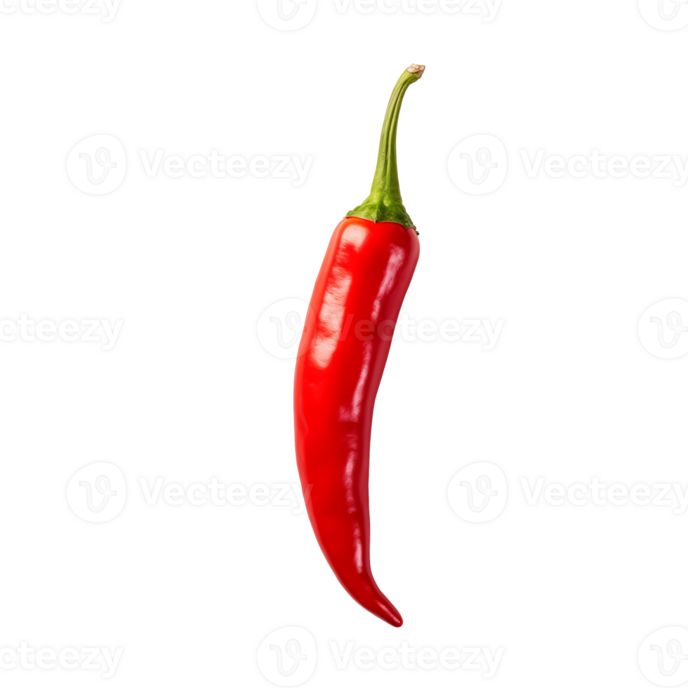 AI generated Red Hot Chili Pepper isolated on a transparent background. png