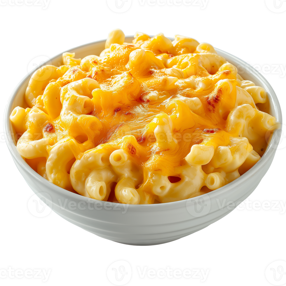 AI generated Mac and Cheese isolated on a transparent background. png
