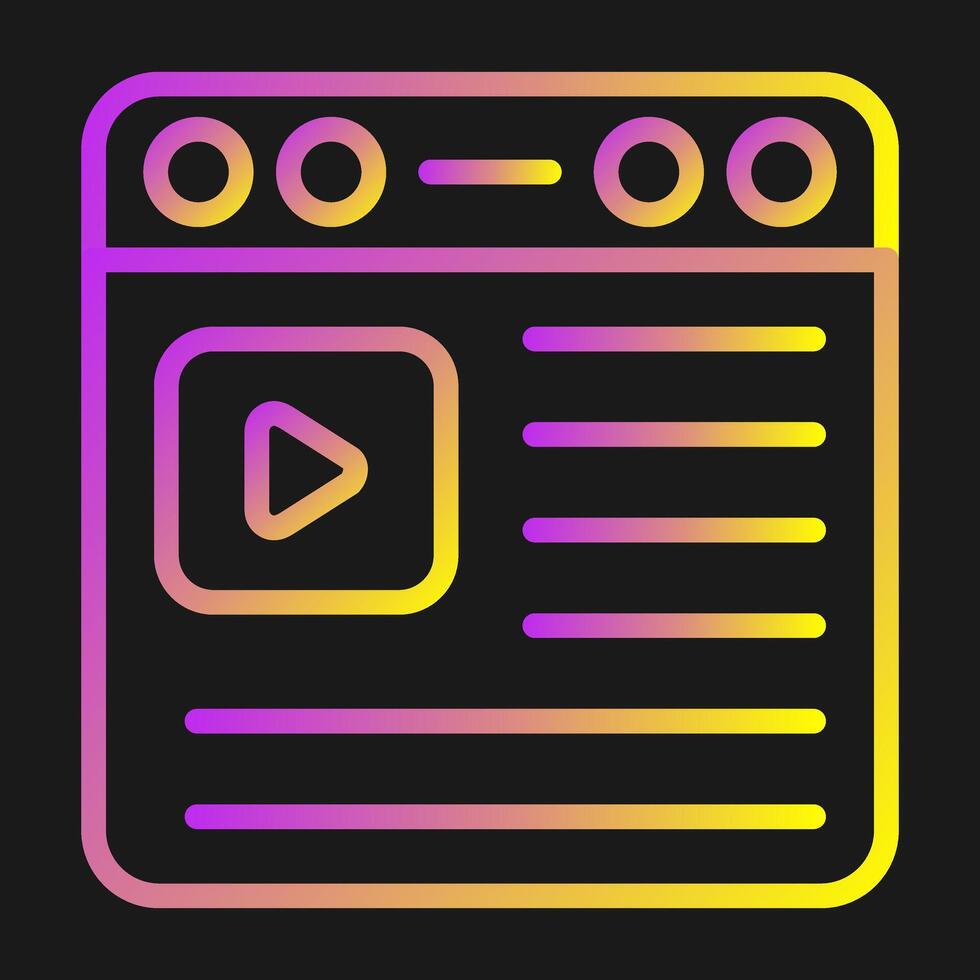 icono de vector de vídeo