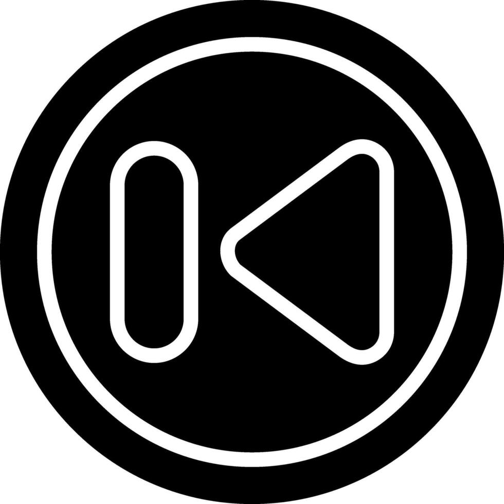 Previous Track Button Vector Icon