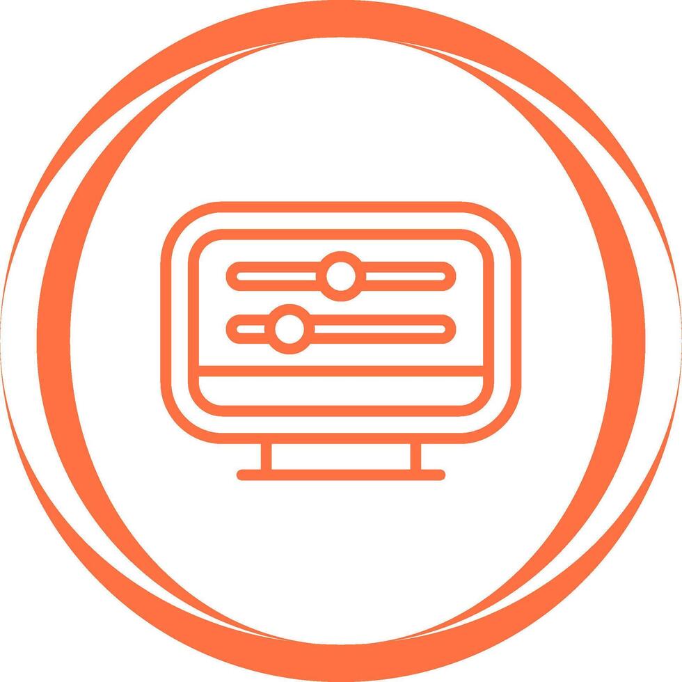 icono de vector de computadora de escritorio