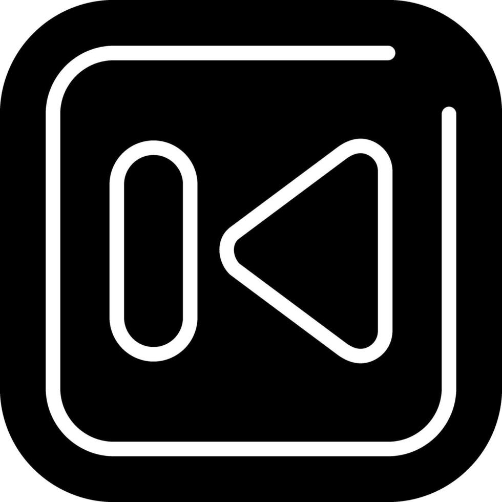 Previous Track Square Vector Icon