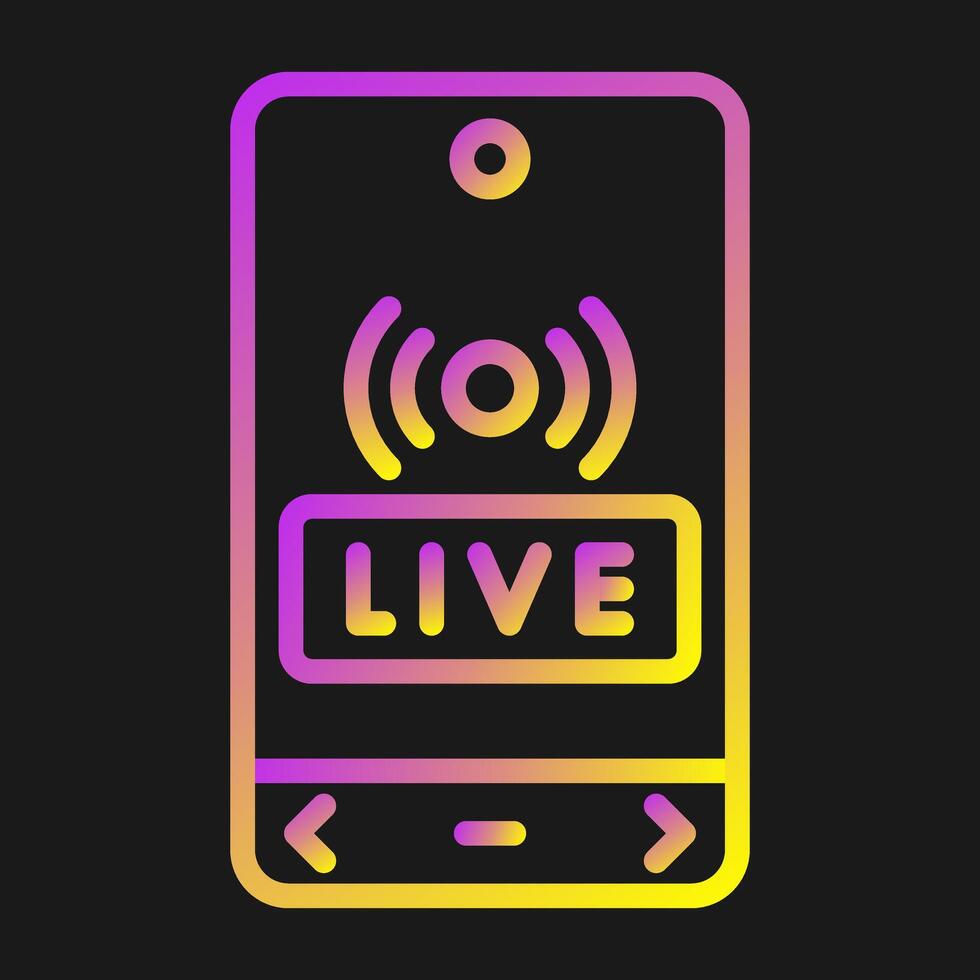 Live Streaming Vector Icon